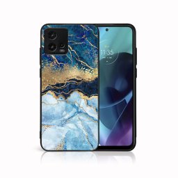 PROTEMIO MY ART Védőburkolat Motorola Moto G72 BLUE MARBLE (141) készülékhez