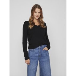 Vila Sweater Ril 14042769 Fekete Regular Fit