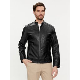 Jack&Jones Műbőr dzseki Cali 12250492 Fekete Slim Fit