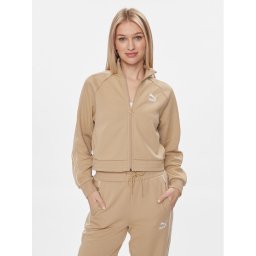 Puma Pulóver T7 624211 Bézs Relaxed Fit