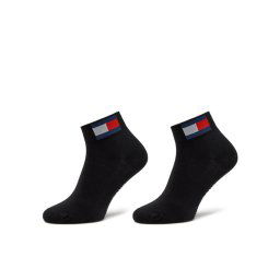 Tommy Jeans 2 pár hosszú szárú unisex zokni 701228223 Fekete