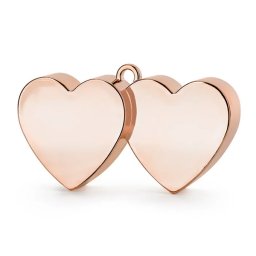 Lufisúly, páros szív, rose-gold
