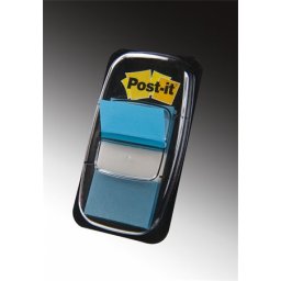 3M POSTIT Jelölőcímke, műanyag, 50 lap, 25x43 mm, 3M POSTIT, kék
