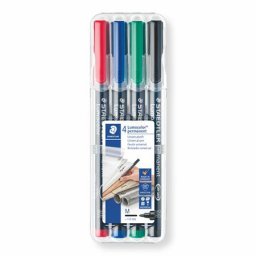 STAEDTLER Alkoholos marker készlet, OHP, 1 mm, STAEDTLER "Lumocolor(R) 317 M", 4 különböző szín