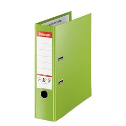 ESSELTE Iratrendező, 80 mm, A4, PP, élvédő sínnel, ESSELTE "Standard Plus", Vivida zöld