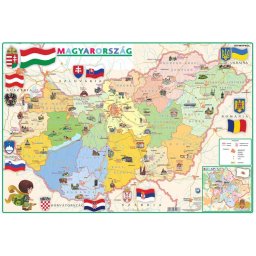 STIEFEL Könyökalátét, kétoldalas, STIEFEL, "Gyerek Magyarország közigazgatása/domborzata"