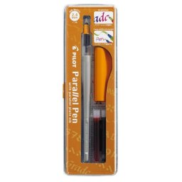 PILOT Töltőtoll, 0,5-2,4 mm, narancssárga kupak, PILOT "Parallel Pen"