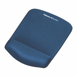 FELLOWES Egéralátét csuklótámasszal, habtöltésű, FELLOWES "PlushTouch(TM)", kék