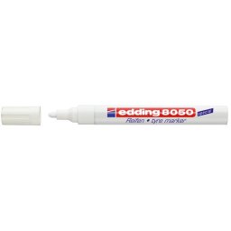 EDDING Gumijelölő marker, 2-4 mm, kúpos, EDDING "8050", fehér
