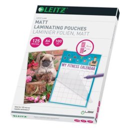 LEITZ Meleglamináló fólia, 125 mikron, A4, matt, LEITZ "iLam"