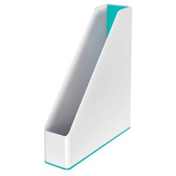 LEITZ Iratpapucs, műanyag, 73 mm, kettős színhatású, LEITZ "Wow", jégkék