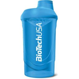 BIOTECH USA Keverőpalack, 600ml, BIOTECH USA "Wave Shaker", kék