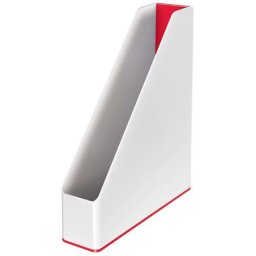 LEITZ Iratpapucs, műanyag, 73 mm, kettős színhatású, LEITZ "Wow", piros