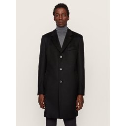 Boss Gyapjú kabát Nye2 50438689 Fekete Regular Fit
