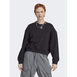 adidas Pulóver Essentials+ Made with Hemp Sweatshirt IC1824 Fekete Loose Fit