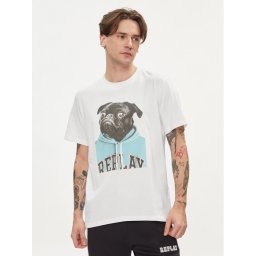 Replay Póló M6808.000.22662 Fehér Regular Fit