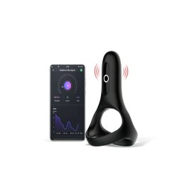 Magic Motion Rise - App-vezérelt vibrációs péniszgyűrű, férfiaknak (fekete)