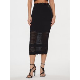 Patrizia Pepe Midi szoknya 8G0371/K171-K103 Fekete Slim Fit