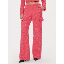 Patrizia Pepe Szövet nadrág 8P0601/A376-F592 Rózsaszín Flare Fit