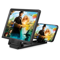 3D mobiltelefon képernyőnagyító állvány összecsukható kivitelben - fekete
