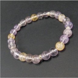 Ametrin gumis karkötő