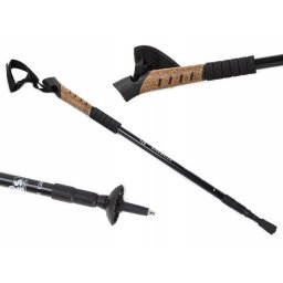Nordic Walking túrabotok parafa nyéllel, 135 cm, 2 db, Piros