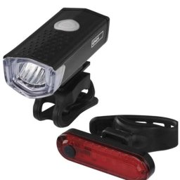 P3923 első + hátsó tölthető LED kerékpár lámpa, 90 lm