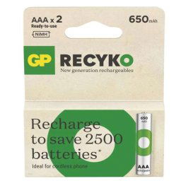 GP ReCyko NiMH Akkumulátor HR03 (AAA) 650mAh 2db