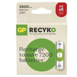 GP ReCyko NiMH Akkumulátor HR6 (AA) 2600mAh 6db