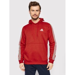 adidas Pulóver Essentials Fleece 3-Stripes GU2523 Piros Regular Fit