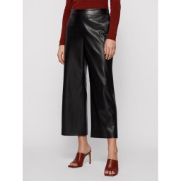 Boss Bőrnadrág Taomie 50447662 Fekete Regular Fit