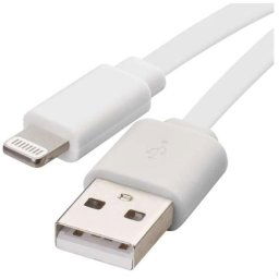 Töltő- és adatkábel USB-A 2.0 / Lightning MFi, 1 m, fehér SM7013W