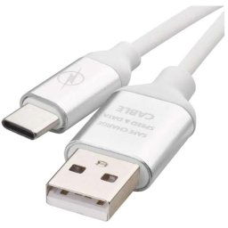 Töltő- és adatkábel USB-A 2.0 / USB-C 2.0, 1 m, fehér SM7025W