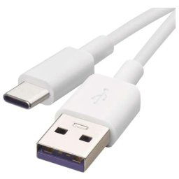 Töltő- és adatkábel USB-A 2.0 / USB-C 2.0, 1,5 m, fehér SM7026