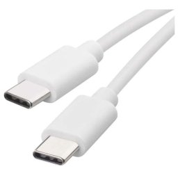 Töltő- és adatkábel USB-C 2.0 / USB-C 2.0, 1 m, fehér SM7027W