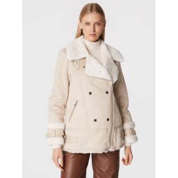 Morgan Báránybőr kabát 222-GFRANI Bézs Regular Fit