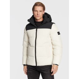Calvin Klein Pehelykabát Crinkle Color Block K10K110337 Ekru Regular Fit