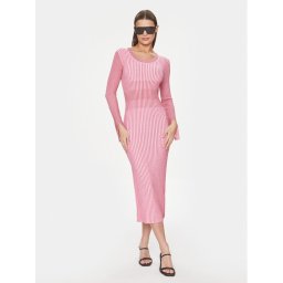 Patrizia Pepe Kötött ruha 8A1237/K173-X2CJ Rózsaszín Slim Fit