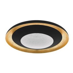 LED lámpa , fali , mennyezeti , fekete , arany , távirányítóval , 76.5cm , CCT , 5 év garancia , EGLO , CANICOSA , 98685