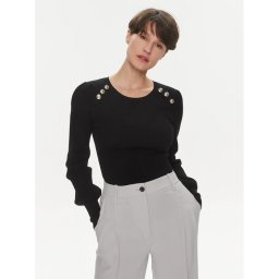 Morgan Sweater 241-MSUCCES Fekete Slim Fit