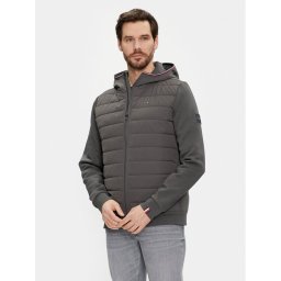 Tommy Hilfiger Pulóver Mix Media MW0MW34211 Szürke Regular Fit