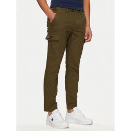 Tommy Jeans Szövet nadrág Austin DM0DM18940 Zöld Slim Fit