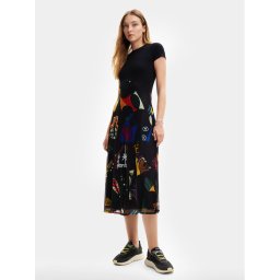 Desigual Hétköznapi ruha MONSIEUR CHRISTIAN LACROIX Lin 24SWVK47 Fekete Regular Fit