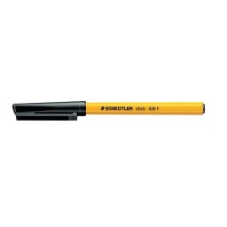 STAEDTLER Golyóstoll, 0,3 mm, kupakos, STAEDTLER "Stick 430 F", fekete