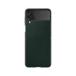 Samsung Leather Case Samsung Galaxy Z Flip 3 bőr telefontok (zöld)