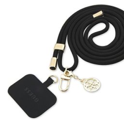 Guess Nylon 4G Metal Charm nyakba akasztható telefontartó kiegészítő (fekete)