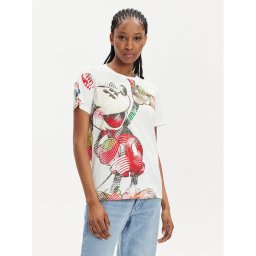 Desigual Póló MONSIEUR CHRISTIAN LACROIX Mickey 24SWTKAR Fehér Regular Fit