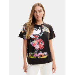 Desigual Póló MONSIEUR CHRISTIAN LACROIX Mickey 24SWTKAR Fekete Regular Fit