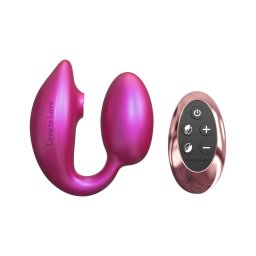 Wonderlover - csiklóizgató G-pont vibrátor (metál pink)