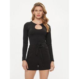 Guess Blúz W4GP19 KC7M0 Fekete Regular Fit